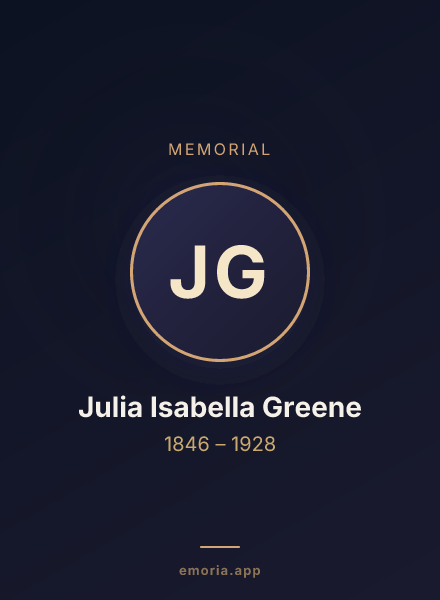 Memorial portrait of Julia Isabella Greene
