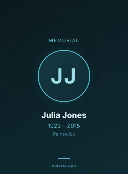 Memorial portrait of Julia Jones
