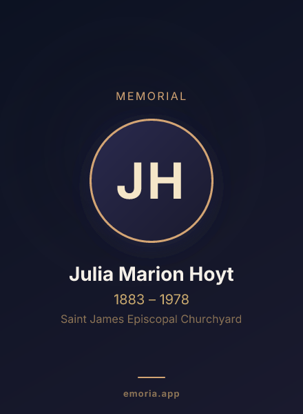 Memorial portrait of Julia Marion Hoyt