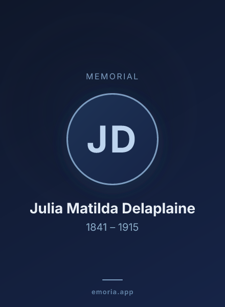 Memorial portrait of Julia Matilda Delaplaine