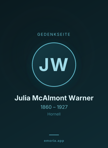 Gedenkportrait von Julia McAlmont Warner
