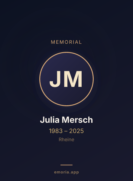 Memorial portrait of Julia Mersch