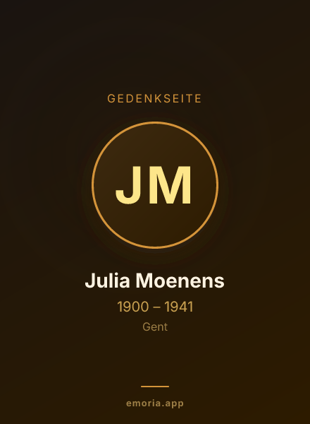 Gedenkportrait von Julia Moenens