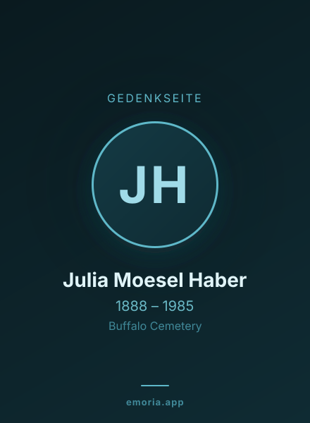 Gedenkportrait von Julia Moesel Haber