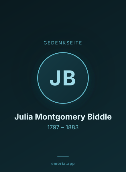 Gedenkportrait von Julia Montgomery Biddle