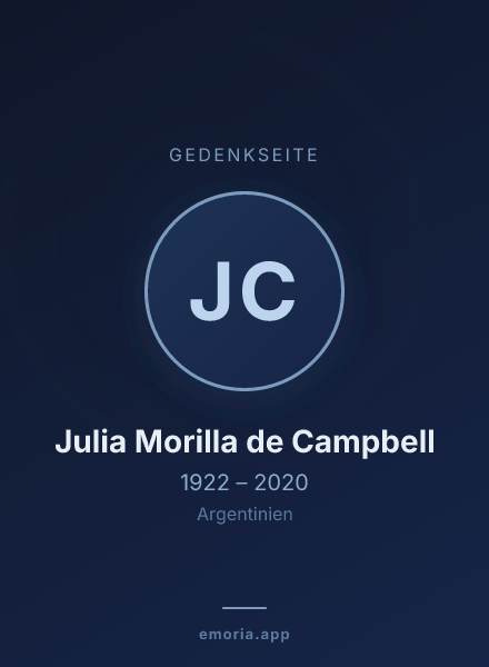 Gedenkportrait von Julia Morilla de Campbell