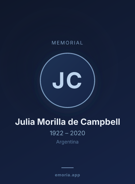 Memorial portrait of Julia Morilla de Campbell