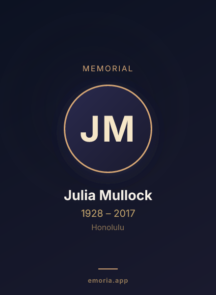 Memorial portrait of Julia Mullock