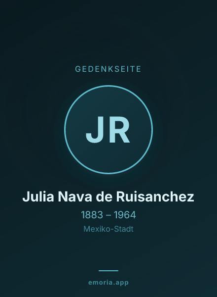 Gedenkportrait von Julia Nava de Ruisanchez