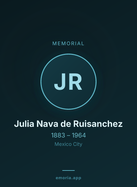Memorial portrait of Julia Nava de Ruisanchez