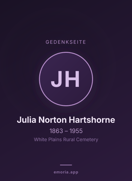 Gedenkportrait von Julia Norton Hartshorne
