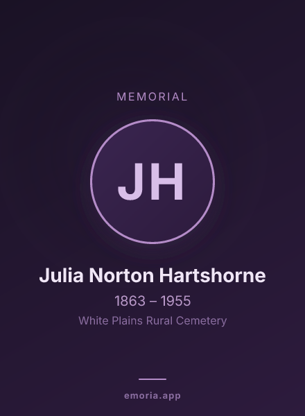 Memorial portrait of Julia Norton Hartshorne