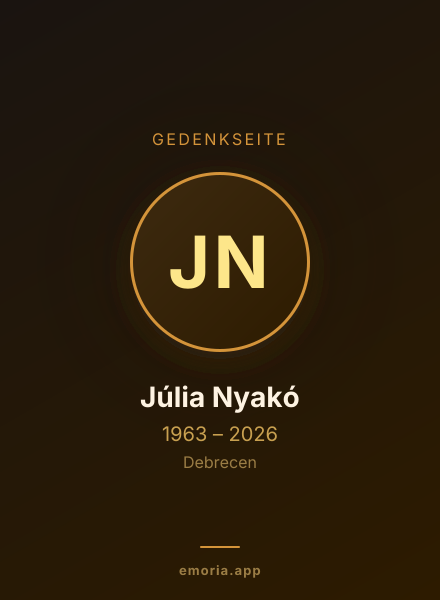 Gedenkportrait von Júlia Nyakó
