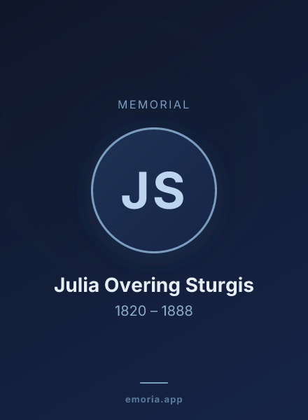 Memorial portrait of Julia Overing Sturgis