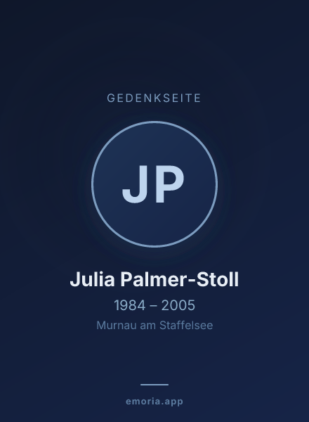 Gedenkportrait von Julia Palmer-Stoll
