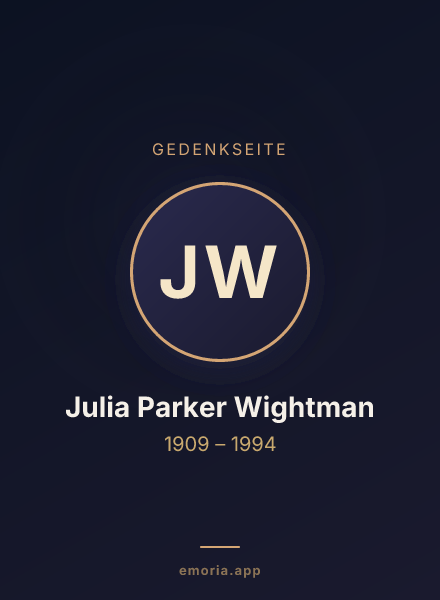Gedenkportrait von Julia Parker Wightman