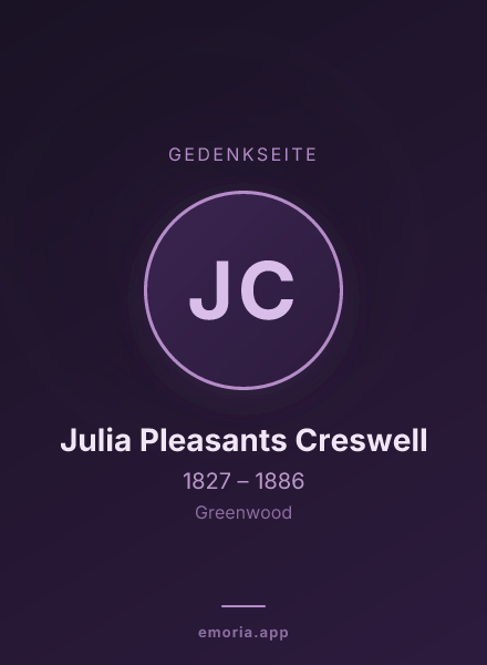 Gedenkportrait von Julia Pleasants Creswell