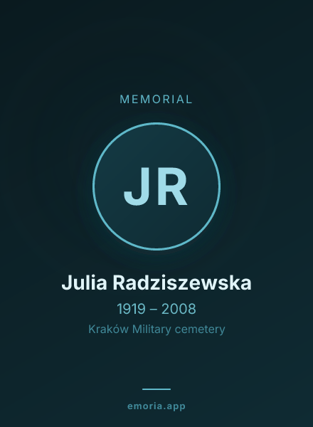 Memorial portrait of Julia Radziszewska