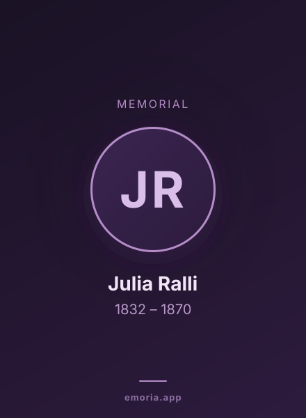 Memorial portrait of Julia Ralli