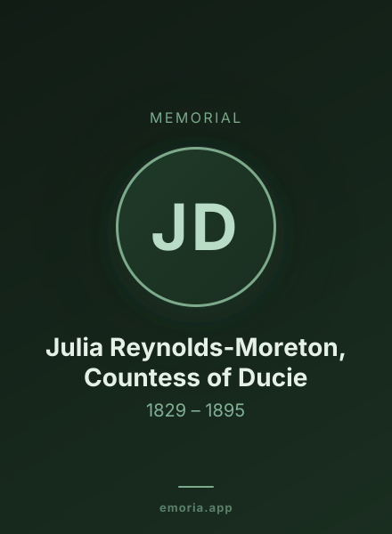 Memorial portrait of Julia Reynolds-Moreton, Countess of Ducie
