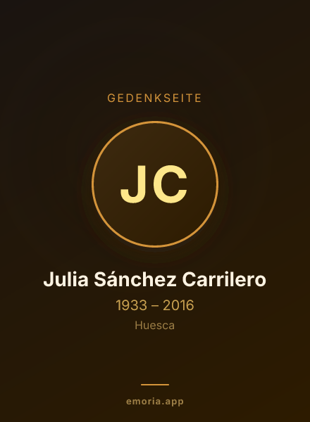 Gedenkportrait von Julia Sánchez Carrilero