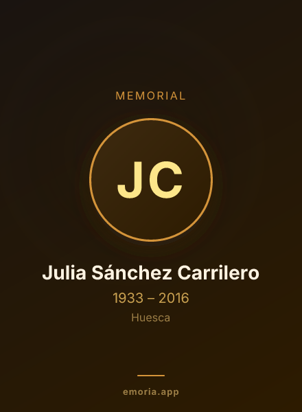 Memorial portrait of Julia Sánchez Carrilero
