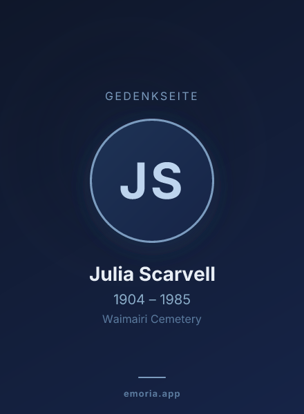 Gedenkportrait von Julia Scarvell