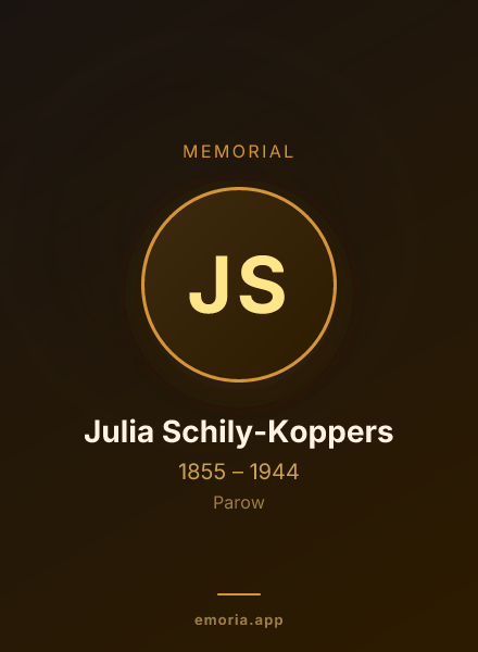 Memorial portrait of Julia Schily-Koppers