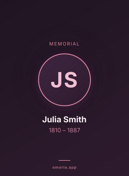 Memorial portrait of Julia Smith