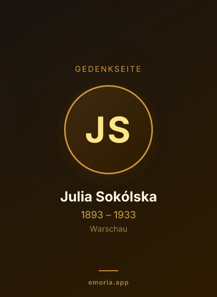 Gedenkportrait von Julia Sokólska