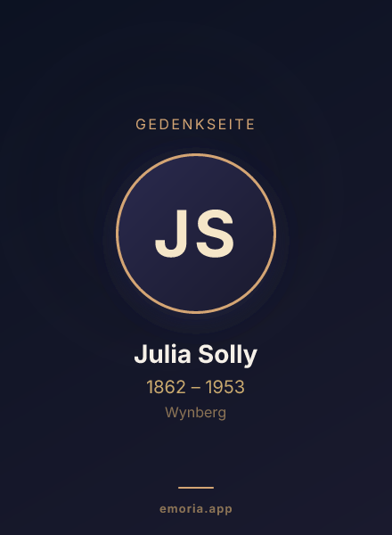 Gedenkportrait von Julia Solly