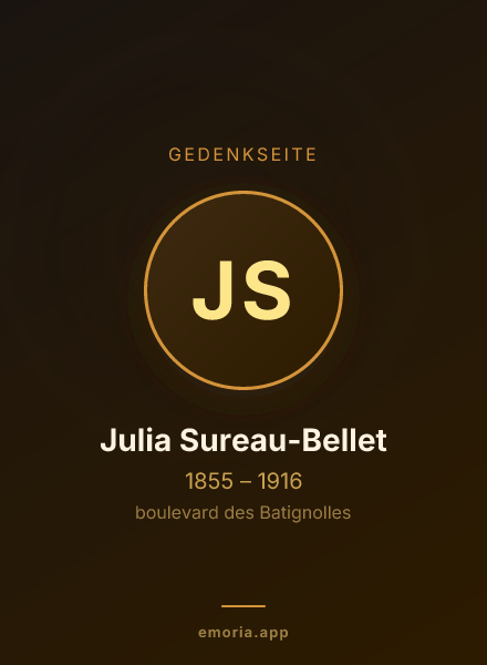 Gedenkportrait von Julia Sureau-Bellet