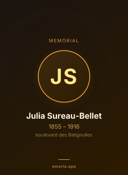 Memorial portrait of Julia Sureau-Bellet