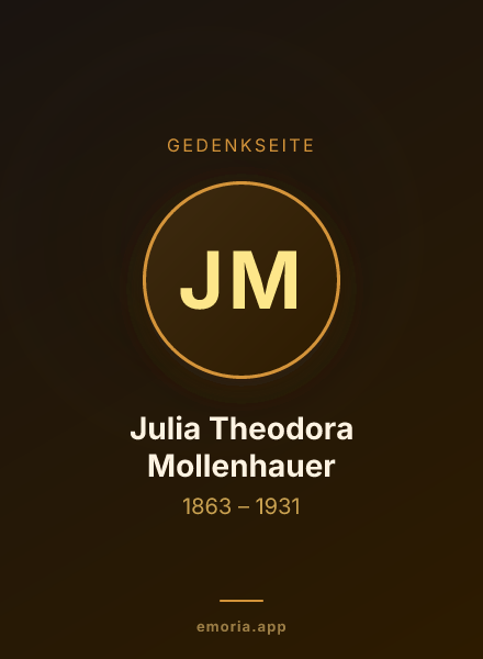 Gedenkportrait von Julia Theodora Mollenhauer
