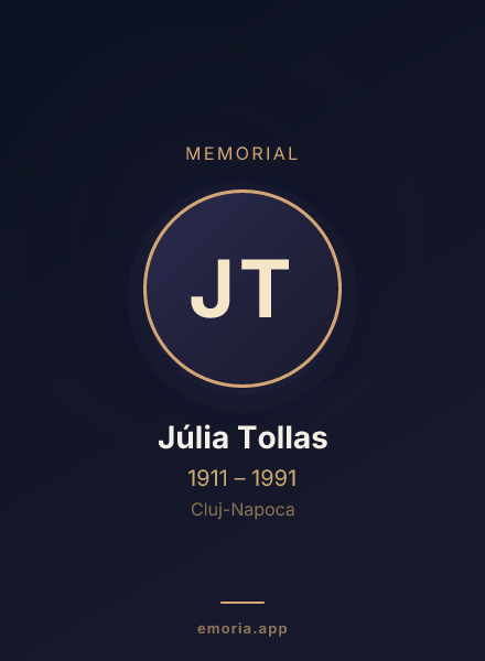 Memorial portrait of Júlia Tollas