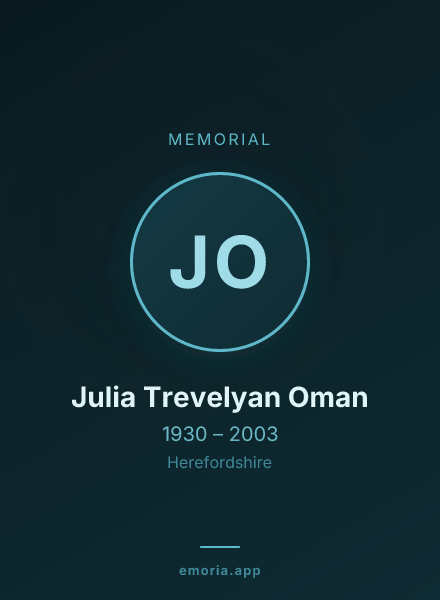 Memorial portrait of Julia Trevelyan Oman