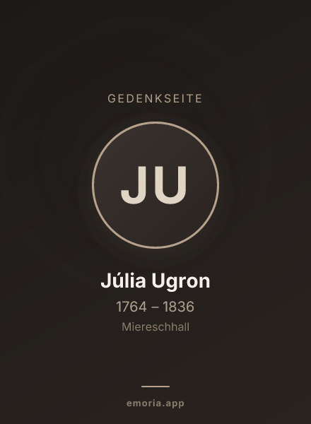 Gedenkportrait von Júlia Ugron