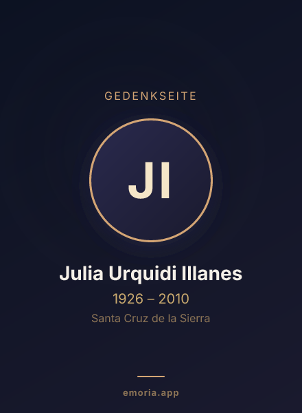 Gedenkportrait von Julia Urquidi Illanes