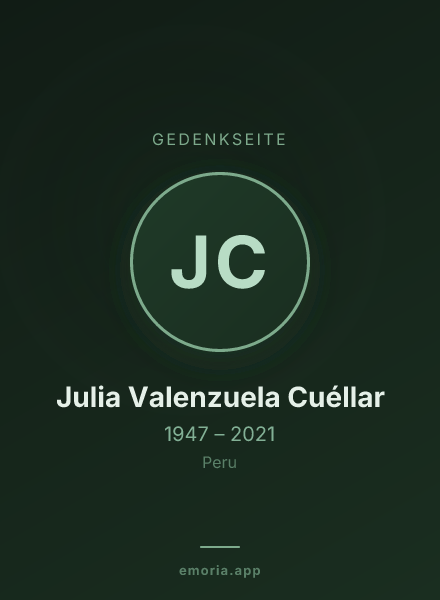 Gedenkportrait von Julia Valenzuela Cuéllar