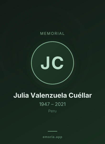 Memorial portrait of Julia Valenzuela Cuéllar