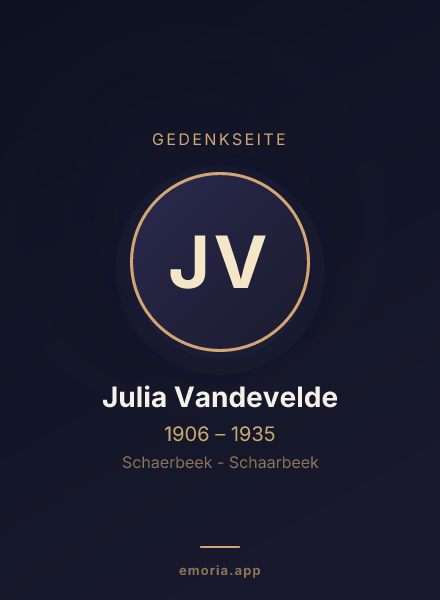 Gedenkportrait von Julia Vandevelde