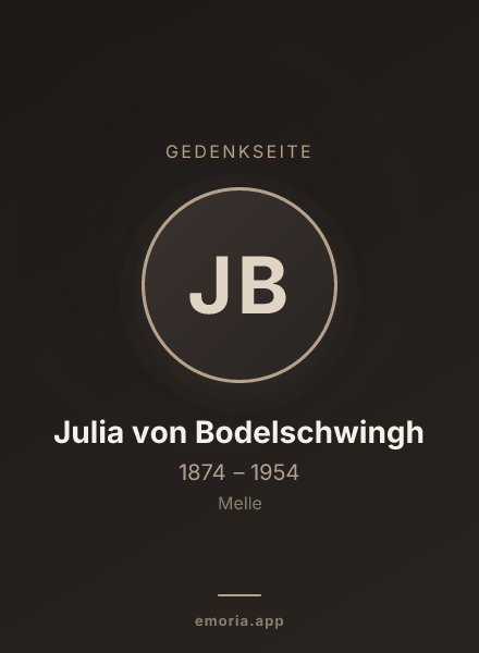 Gedenkportrait von Julia von Bodelschwingh