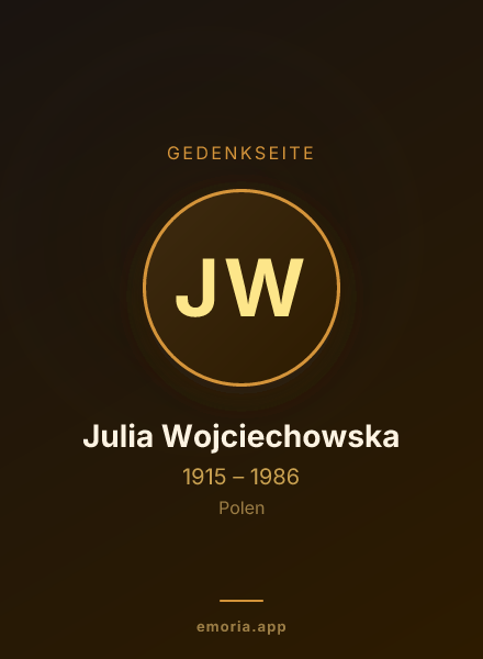 Gedenkportrait von Julia Wojciechowska