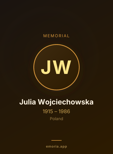 Memorial portrait of Julia Wojciechowska