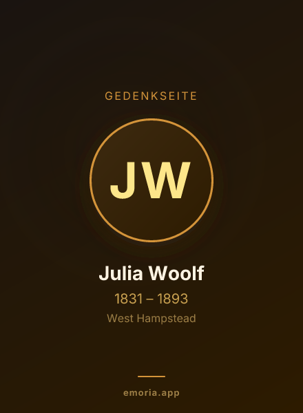 Gedenkportrait von Julia Woolf