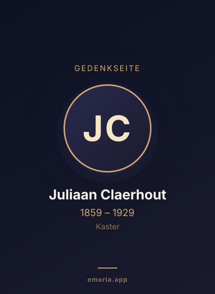 Gedenkportrait von Juliaan Claerhout