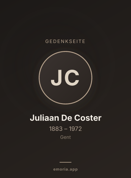 Gedenkportrait von Juliaan De Coster
