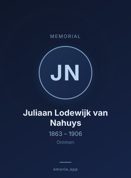 Memorial portrait of Juliaan Lodewijk van Nahuys