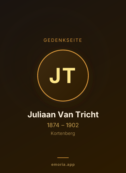 Gedenkportrait von Juliaan Van Tricht