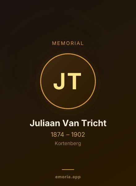 Memorial portrait of Juliaan Van Tricht